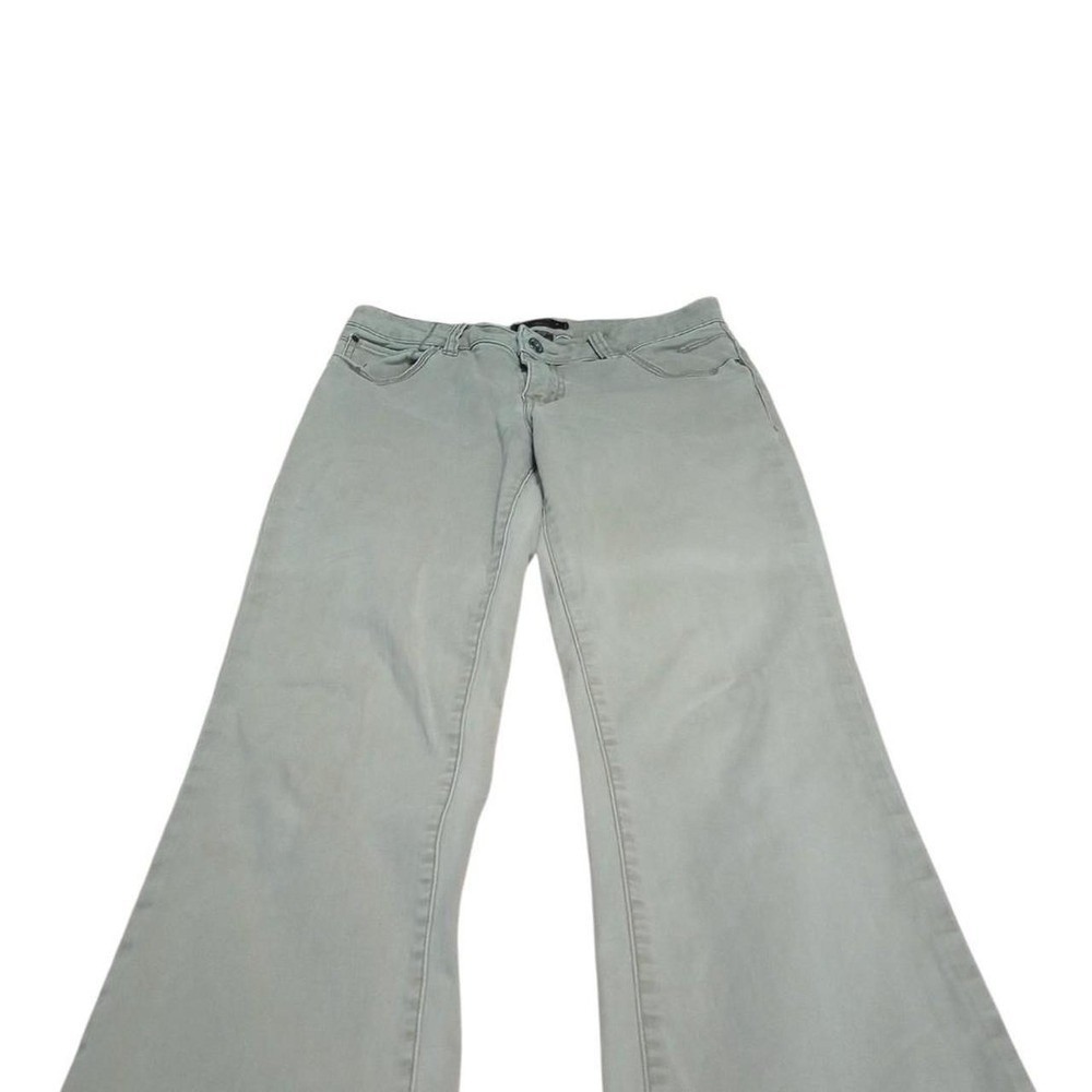 Christopher Blue Women Khaki Stretch Flare Leg Pants Size 4 Cotton Twill Casual
